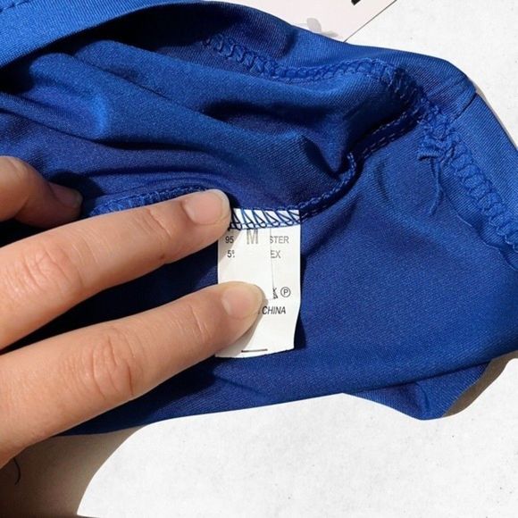 Nupell Tank Top Blue Crop Top Extra Light Woman Size‎ M Round Neck Thick Straps - Picture 4 of 6